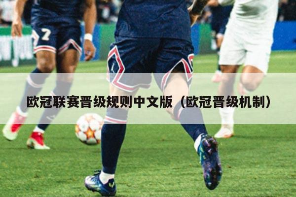 欧冠联赛晋级规则中文版（欧冠晋级机制）