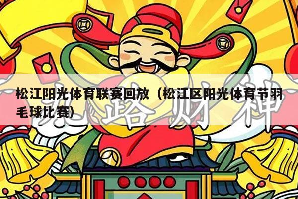 松江阳光体育联赛回放（松江区阳光体育节羽毛球比赛）